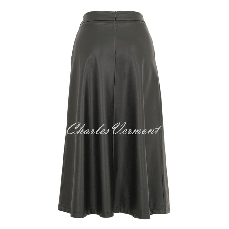 Dolcezza 'Timeless Leather' Faux Leather Midi Skirt - Style 74127