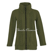 Dolcezza 'Colourful Sporty Chic' Patterned Jacket - Style 74202 (Khaki)