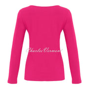 Dolcezza 'Essential Basics' V-neck Top - Style 74502 (Fuchsia)