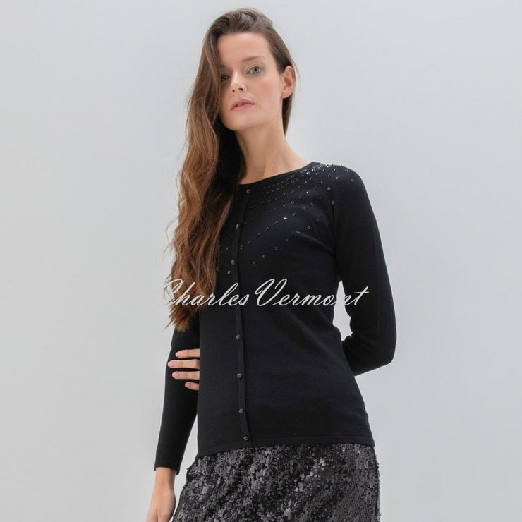 Marble Sequin Sweater - Style 7513-101 (Black)