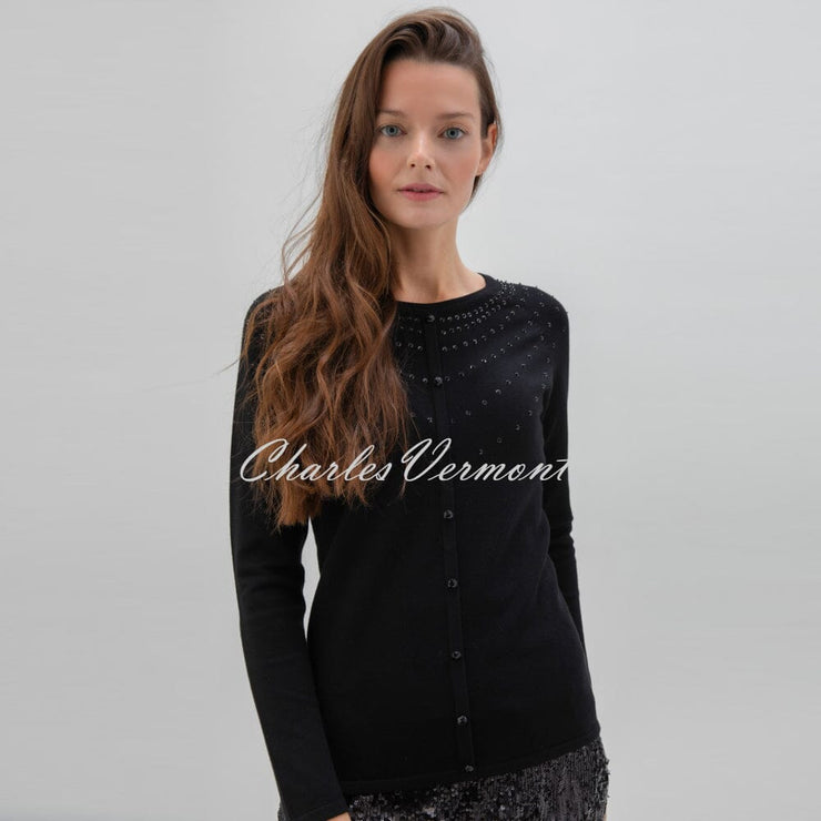 Marble Sequin Sweater - Style 7513-101 (Black)