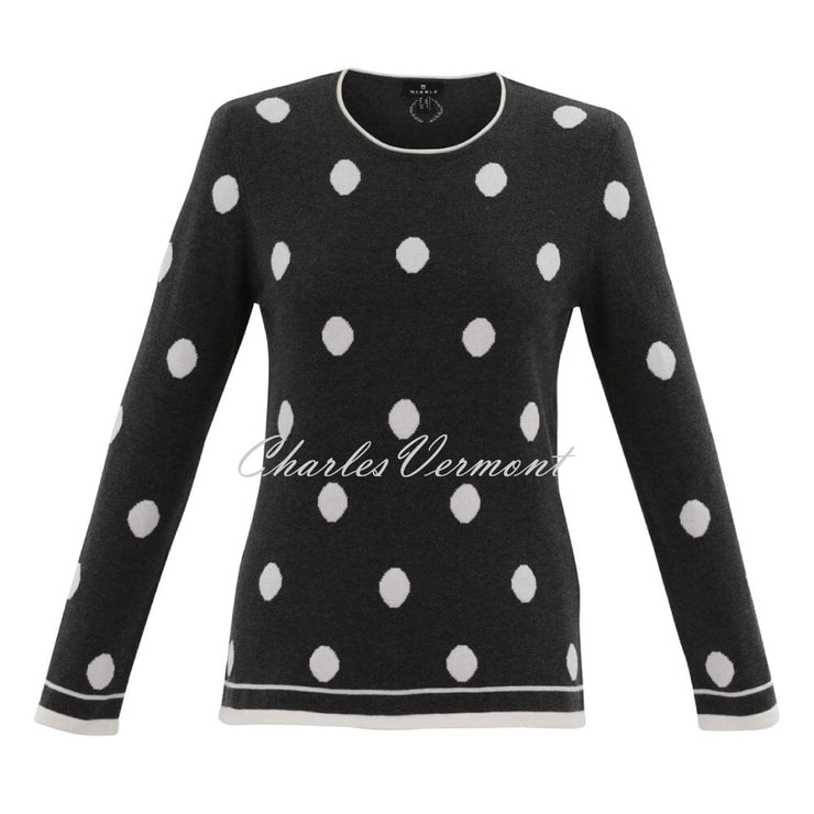 Marble Spot Sweater - Style 7596-105 (Charcoal)