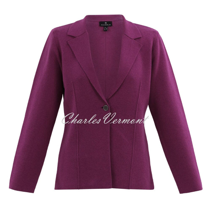 Marble Knit Blazer Jacket - Style 7597-222 (Magenta)