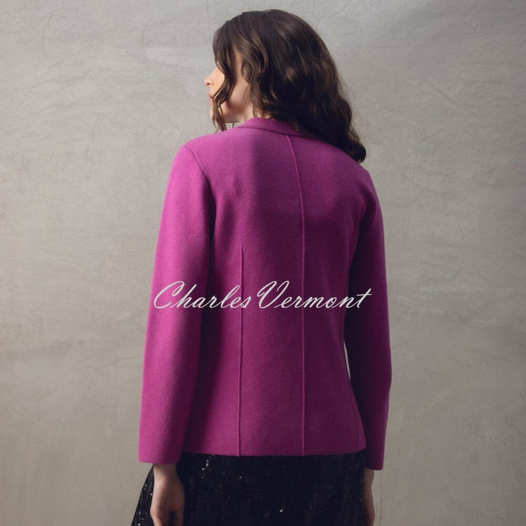 Marble Knit Blazer Jacket - Style 7597-222 (Magenta)