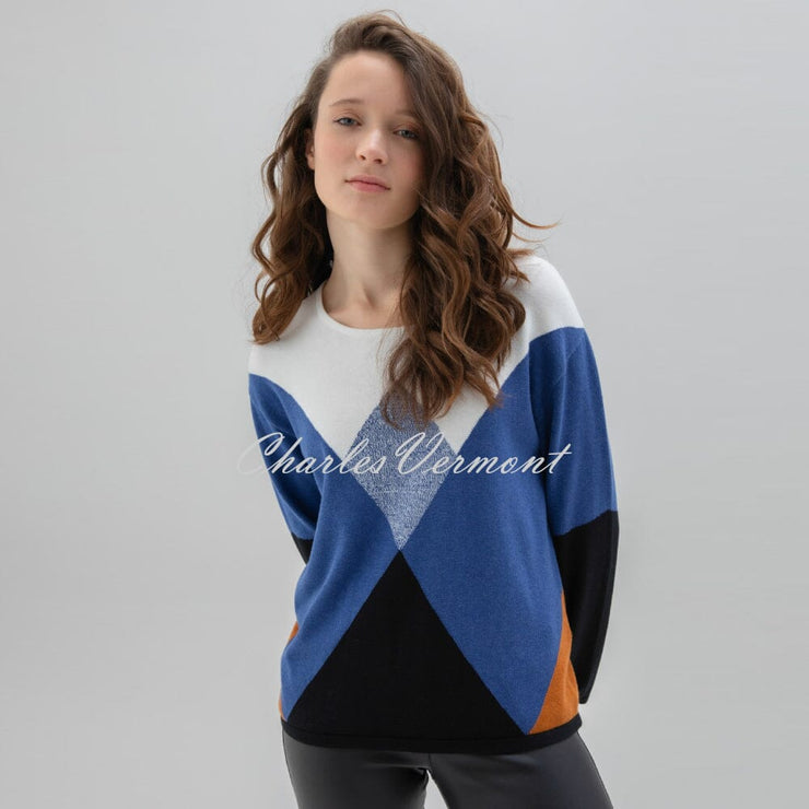 Marble Diamond Patterned Sweater - Style 7605-225