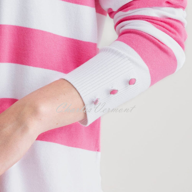 Marble Striped Sweater - Style 7807-194 (Pink / White)