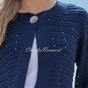 Marble Knit Cardigan - Style 7816-103 (Navy)