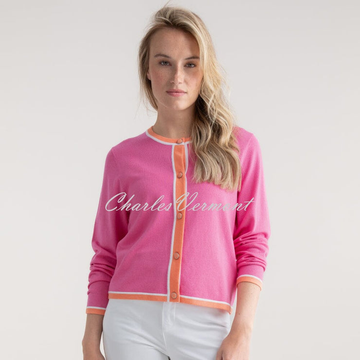 Marble Cardigan - Style 7906-194 (Pink / Orange)