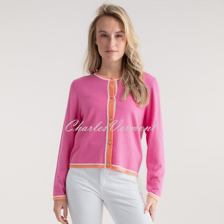 Marble Cardigan - Style 7906-194 (Pink / Orange)