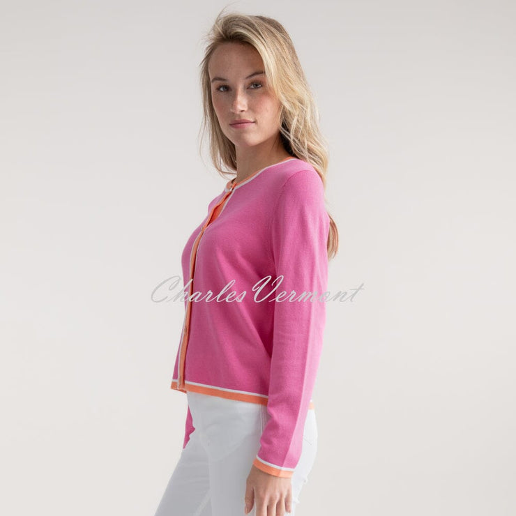 Marble Cardigan - Style 7906-194 (Pink / Orange)