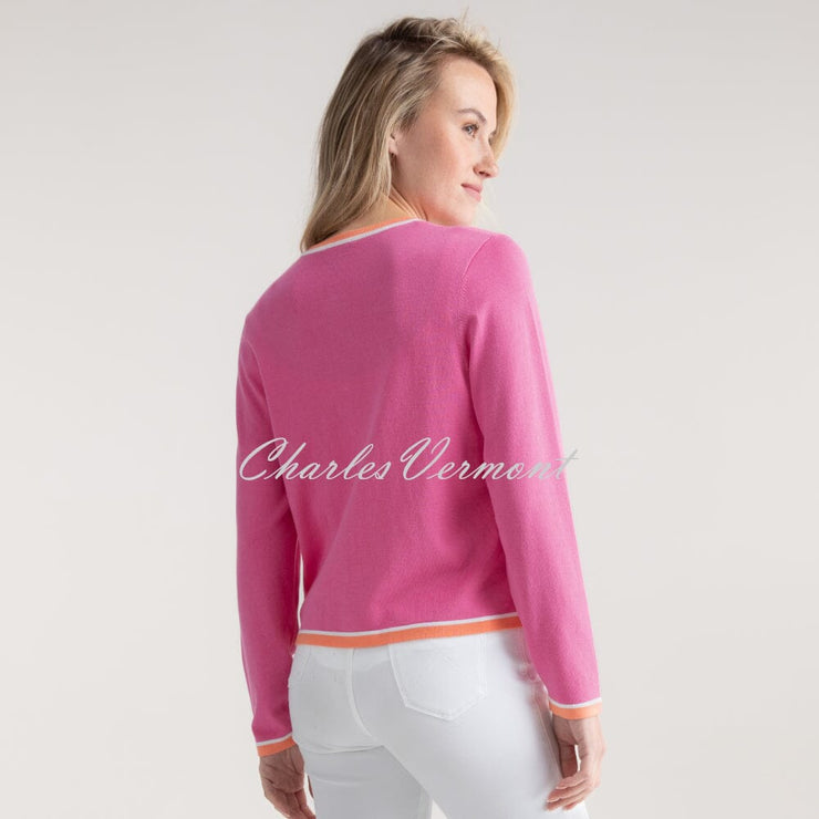 Marble Cardigan - Style 7906-194 (Pink / Orange)