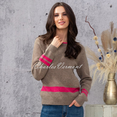 Alison Sheri Stripe Knit Sweater - Style A44125