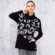 Alison Sheri Animal Print Tunic Sweater - Style A44380