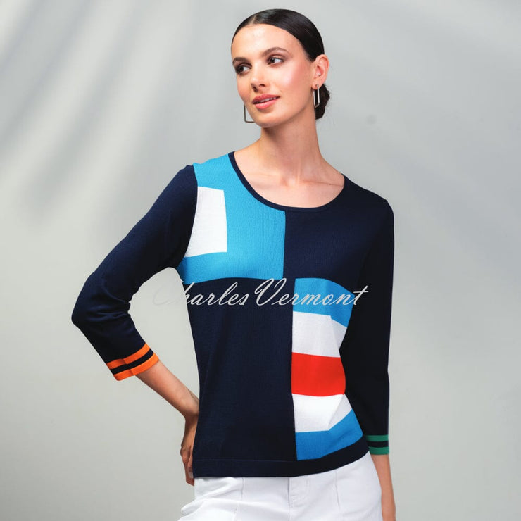 Alison Sheri Colour Block Top  - Style A45402