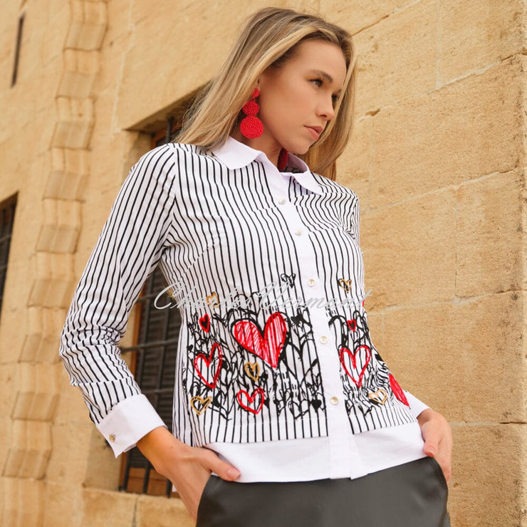 Dolcezza 'Watermelon Heart' Striped Blouse - Style 74606