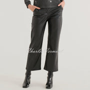 Dolcezza 'Timeless Leather' Wide Leg Trouser - Style 74128