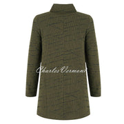 EverSassy Knit Longline Jacket - Style 12253 (Olive)