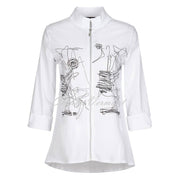 EverSassy Blouse with Diamante Detail - Style 12603 (White)