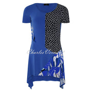 Tia Tunic Top - Style 74833-7839-65 (Cornflower Blue / Multi)