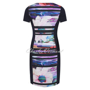 Tia Abstract Print Stripe Dress - Style 78195-7572-42