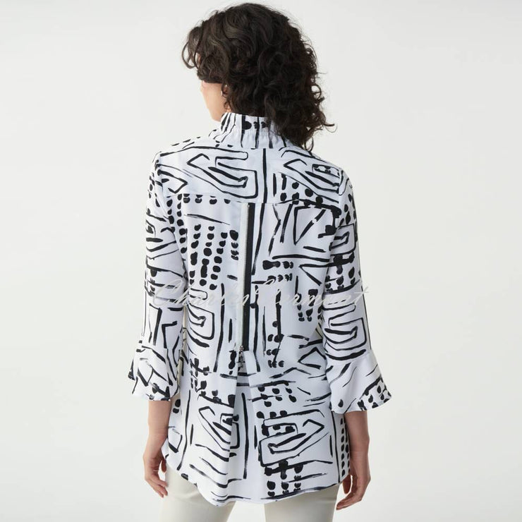 Joseph Ribkoff Abstract Print Blouse – Style 221221 (Vanilla)