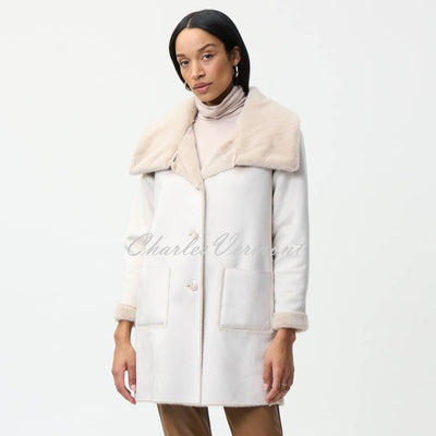 Joseph Ribkoff Reversible Coat - Style 224919 (Champagne)