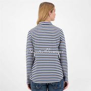 Just White Jersey Stretch Stripped Blouse - Style J2300