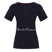 Dolcezza 'Love Sailing' Top with Diamante Detail - Style 23100 (Navy)