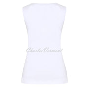 Dolcezza Sleeveless Top with Diamante Detail - Style 23102 (White)