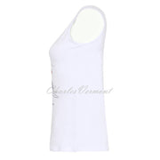 Dolcezza Sleeveless Top with Diamante Detail - Style 23102 (White)