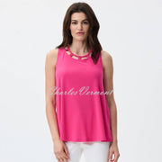 Joseph Ribkoff Top with Cut-Out Detail - Style 231058 (Dazzle Pink)