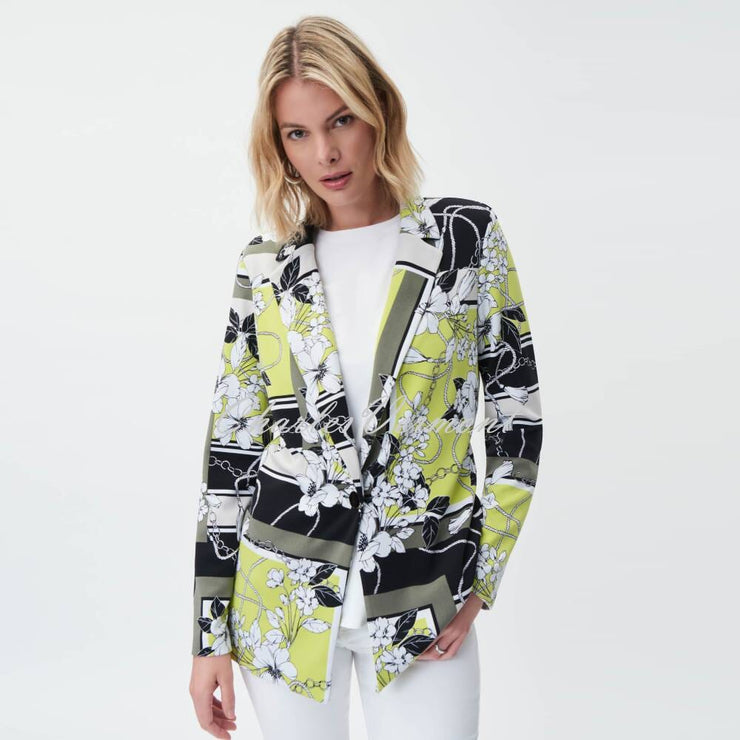 Joseph Ribkoff Floral Patchwork Print Blazer - Style 231135