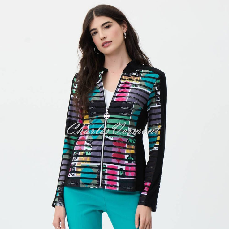 Joseph Ribkoff Shadow Stripe Patterned Jacket - Style 231180