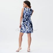 Joseph Ribkoff Abstract Print Linen-Look Dress - Style 231228