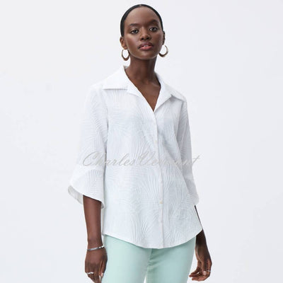 Joseph Ribkoff Textured Blouse - Style 231231 (Vanilla)