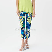 Joseph Ribkoff Cropped Leaf Print Trouser - Style 232260