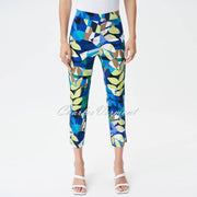 Joseph Ribkoff Cropped Leaf Print Trouser - Style 232260