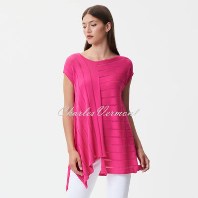 Joseph Ribkoff Asymmetric Two-Piece Tunic Top - Style 232925 (Dazzle Pink)