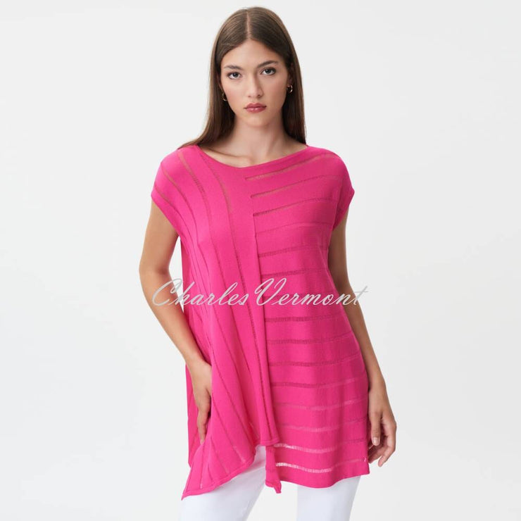 Joseph Ribkoff Asymmetric Two-Piece Tunic Top - Style 232925 (Dazzle Pink)