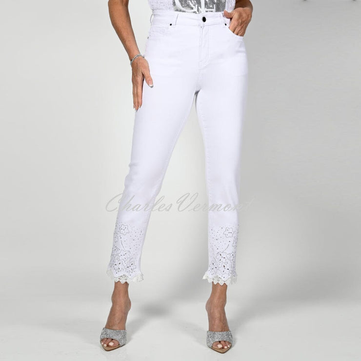 Frank Lyman Jean with Sequin Lace Hem Detail - Style 236630U