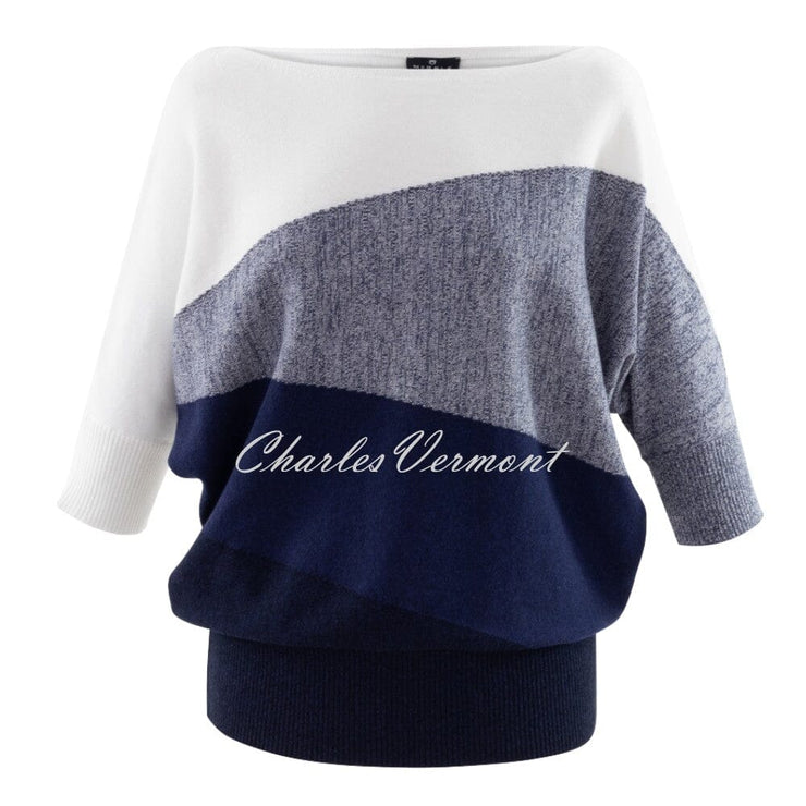 Marble Sweater – Style 6113-103 (Navy / White)