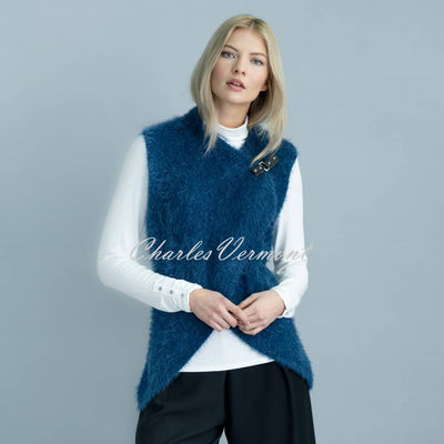 Marble Knit Gilet - Style 6332-170 (Marine Blue)