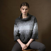 Marble Sweater - Style 6335-167 (Ice Blue / Charcoal Grey)