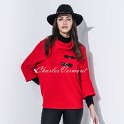 Marble Buckle Sweater - Style 6374-109 (Red)