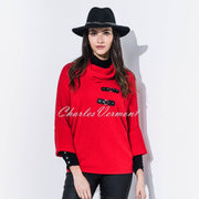 Marble Buckle Sweater - Style 6374-109 (Red)