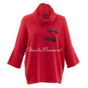 Marble Buckle Sweater - Style 6374-109 (Red)