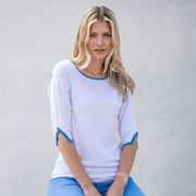 Marble Sweater - Style 6510-190 (White / Mid Blue)