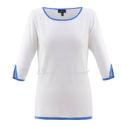 Marble Sweater - Style 6510-190 (White / Mid Blue)