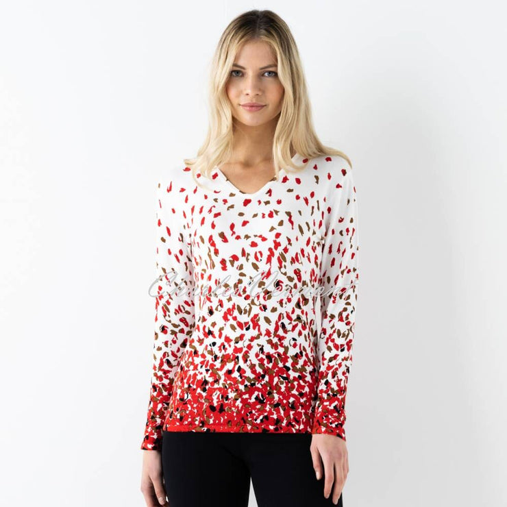 Marble Sweater - Style 6697-109 (Red / Camel / Ivy / Black)