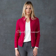 Marble Zip Cardigan - Style 6719-126 (Raspberry)